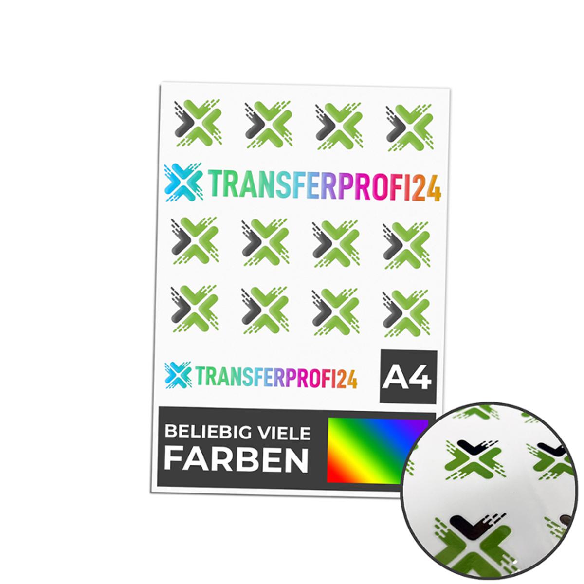 UV DTF Transfer Aufkleber, beliebig viele Farben, DIN A4